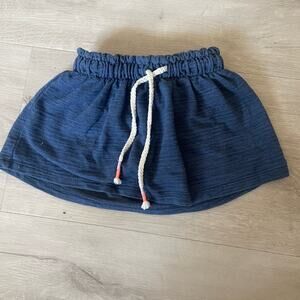 Cat & Jack Toddler Girl Skirt Skort Size 18 Months Blue Drawstring